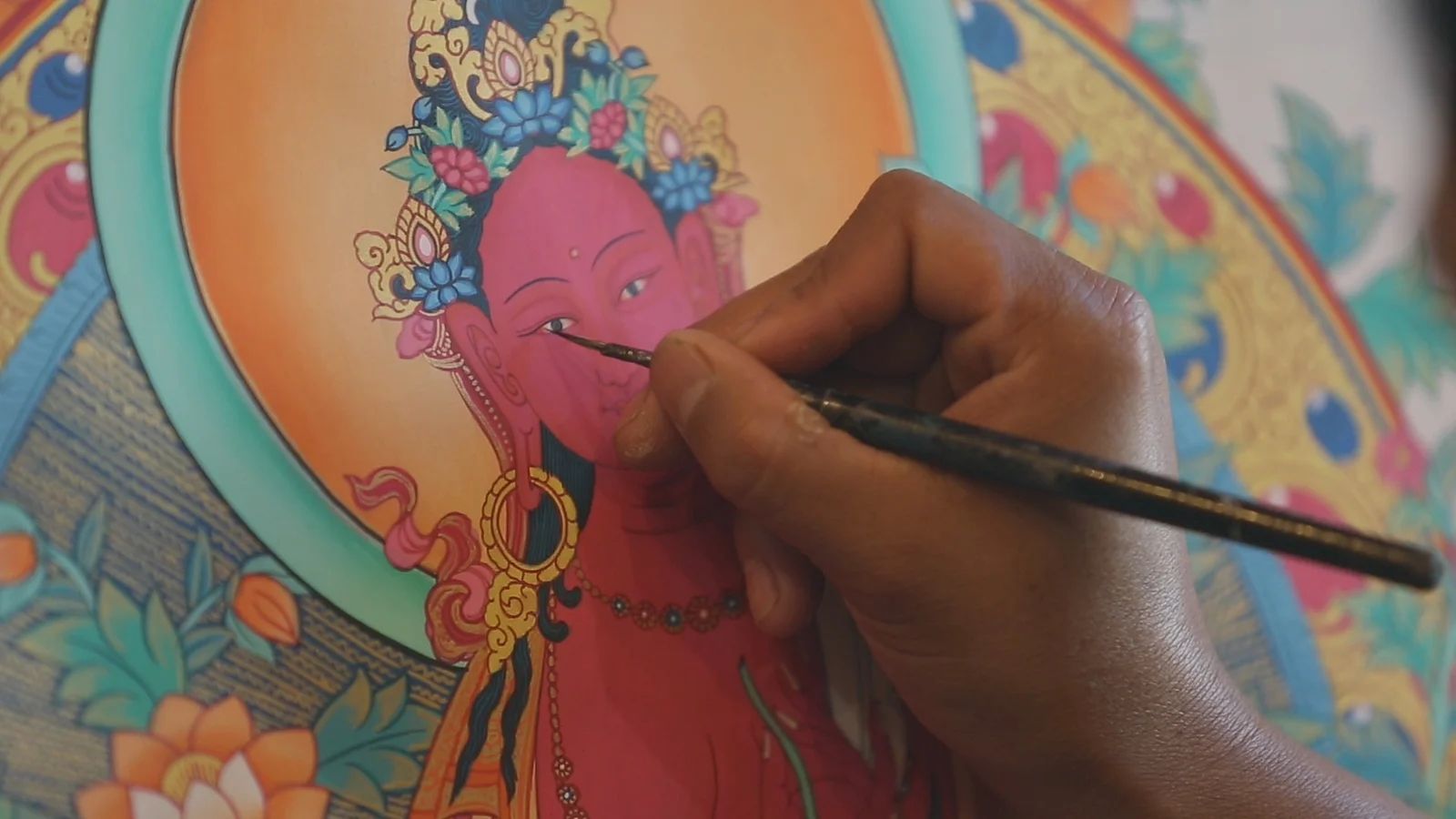 And the alley she whitewashed in light blue