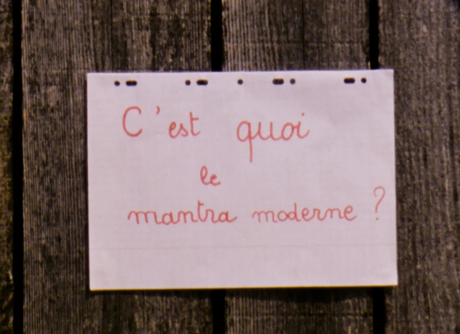 C'est Quoi Le Mantra Moderne?