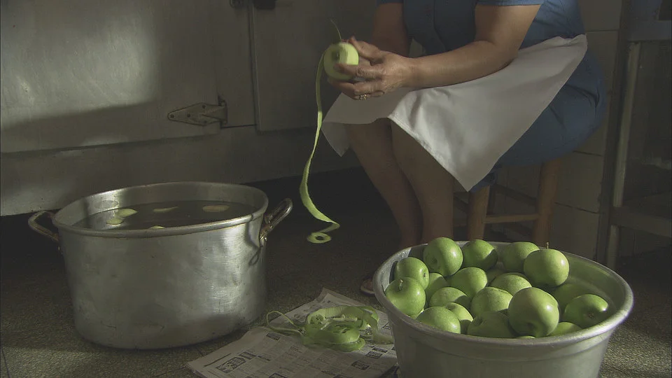 And the alley she whitewashed in light blue
